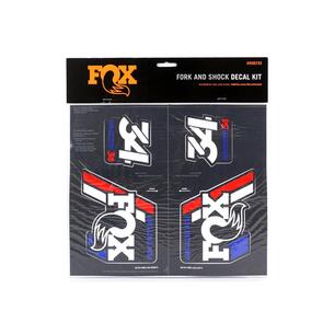 FOX DECAL 2019 AM HERITAGE FORK & SHOCK KIT - RED/WHITE/BLUE