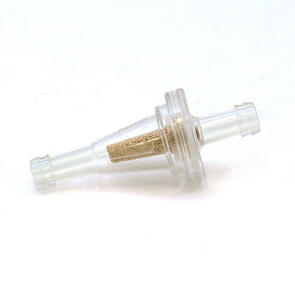 VISU SMALL 1/4 INCH IN-LINE FUEL FILTER W/ POROUS BRONZE ^
