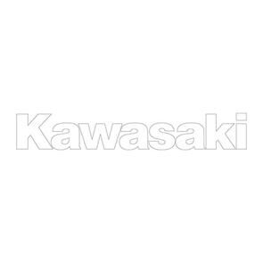 ATV CITY 700.1025 KAWASAKI SIDE LOGO WHITE STICKER