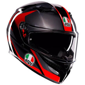 AGV K3 HELMET [STRIGA BLACK/GREY/RED]