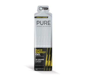 PURE - PERFORMANCE + RACE ENERGY GEL LEMON 70G (BOX 16)