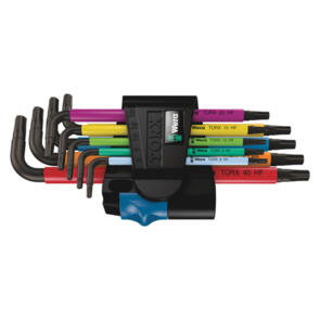 WERA TOOLS L-KEY SET WITH HOLDING FUNCTION 967/9 TORX MULTICOLOUR HF 1