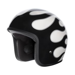 M2R PRIME FLAMED PC-6 WHITE/BLACK/SILVER ADULT OPEN FACE HELMET