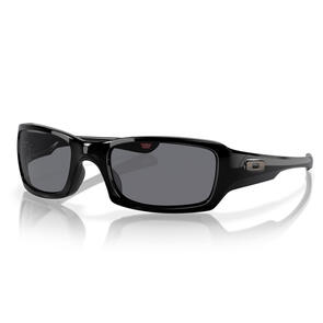 OAKLEY FIVES SQUARED SUNGLASSES POLISHED BLACK W/ GREY