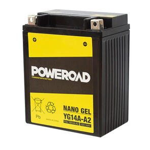 POWEROAD YG14A-A2 NON-DG NANO GEL BATTERY ALT: YB14AA2