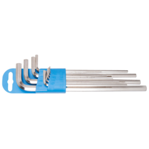 UNIOR 220/3LPH SET OF IMPERIAL HEXAGON WRENCHES, LONG TYPE ON PLASTIC CLIP