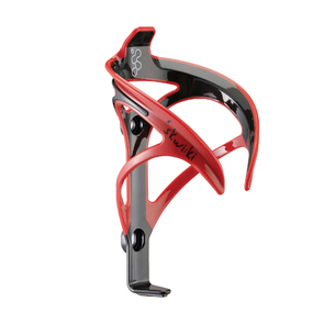 SKWI:KI NYLON/CARBON BOTTLE CAGE -RED/BLACK