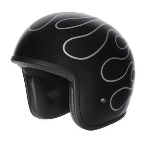 M2R PRIME FLAMED PC-5F BLACK/SILVER ADULT OPEN FACE HELMET
