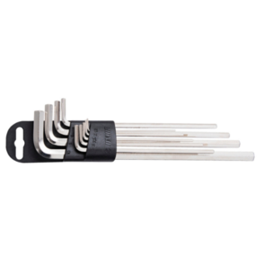 UNIOR 220/3LPH-US SET OF METRIC HEXAGON WRENCHES, LONG TYPE ON PLASTIC CLIP