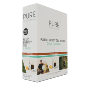 PURE - FLUID ENERGY GEL COLA + CAFFEINE 50G (BOX 8)