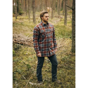 PINEWOOD FINNVEDEN OVERSHIRT DARK COPPER/STORM BLUE