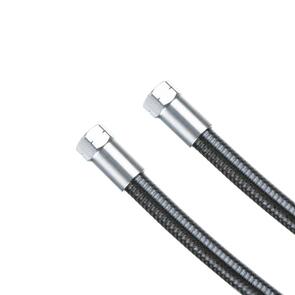 TRICKSTUFF HOSE KIT GOODRIDGE RAW 2000MM + UNION NUTS SILVER
