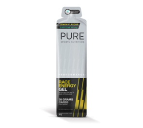 PURE - PERFORMANCE + RACE ENERGY GEL LEMON + CAFFEINE (80MG) 70G (BOX 16)