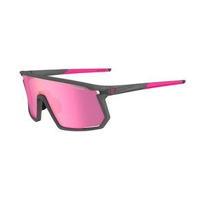 TIFOSI MOAB SUNGLASSES SATIN VAPOR, WITH CLARION SUNSET PINK, AC RED AND CLEAR LENS
