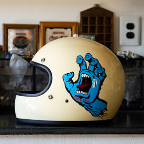 BILTWELL GRINGO ECE R22.06 [GLOSS VINTAGE WHITE SANTA CRUZ HAND]