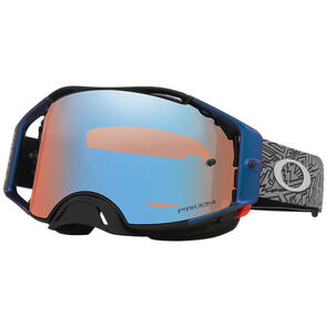 OAKLEY AIRBRAKE MX GOGGLE GREY STRIKE W/ PRIZM MX SAPPHIRE IRIDIUM LENS