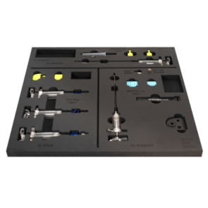 UNIOR SET1-2600BK BLEEDKIT BRAKE BLEEDING SET IN FOAM TRAY, MINERAL AND DOT AND MAGURA