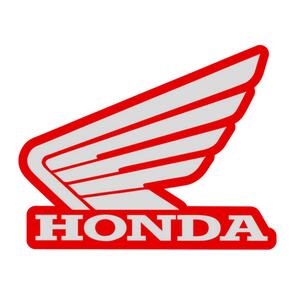 ATV CITY 700.0005 HONDA WING L/H TANK STICKER 114MM RED/SILVER