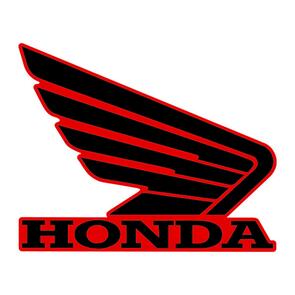 ATV CITY 700.0030 HONDA WING R/H TANK STICKER 107MM RED/BLACK