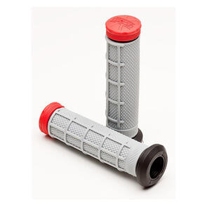 PROTAPER PT024866 RED/GREY TRI DENSITY ATV GRIPS 1/2 WAFFLE PROTAPER
