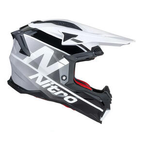 NITRO MX710 ONYX HELMET [WHITE/GUN/BLACK]