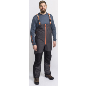 PINEWOOD BOLMEN FISHING BIB PANTS DARK ANTHRACITE/BLACK