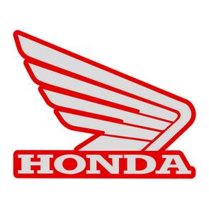 ATV CITY 700.0035 HONDA WING R/H TANK STICKER 133MM RED/SILVER