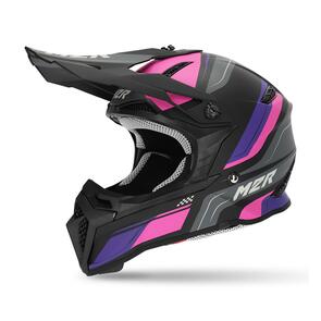 M2R X2.1 PULSE PC-7F PINK/PURPLE/BLK YOUTH MX/OFF-ROAD HELMET