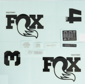 FOX DECAL KIT 2026 34 SL F-S BLACK LOGO SHINY ORANGE FORK