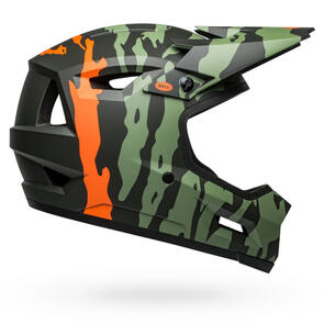 BELL HELMETS SANCTION 2 DLX MIPS FULL-FACE MATTE DARK GREEN / ORANGE