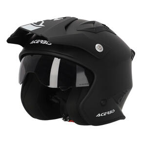 ACERBIS JET ARIA ECE 22-06 BLACK OPEN FACE HELMET