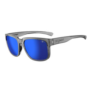 TIFOSI SHUMO SUNGLASSES CRYSTAL SMOKE, WITH COBALT BLUE MIRROR LENS