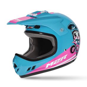M2R MX2 JR SPEED RACER BUNNY PC-2 BLU/PNK JUNIOR MX/OFFROAD HELMET