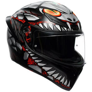 AGV K1 S HELMET [LYZARD MATT BLACK/GREY/RED]