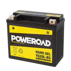 POWEROAD YG20L-BS NON-DG NANO GEL BATTERY ALT: YTX20LBS