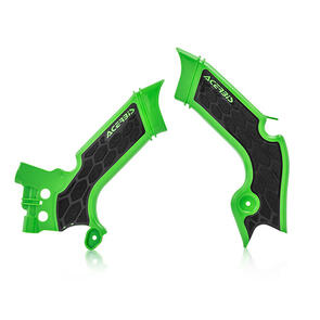ACERBIS X-GRIP FRAME GUARDS GREEN/BLACK KX 250/300/450 F/X 19-24 ACERBIS