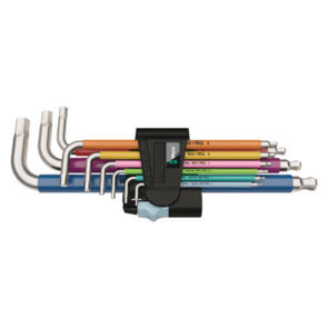 WERA TOOLS L-KEY SET, METRIC, STAINLESS 3950/9 HEX-PLUS MULTICOLOUR