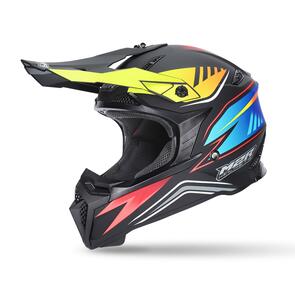 M2R X2.1 YOUTH HYPE PC-1F BLACK/BLUE/RED YOUTH MX/OFF-ROAD HELMET