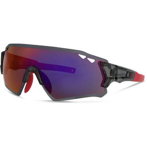 MADISON STEALTH GLASSES 3 LENS PACK CRYSTAL GLOSS SMOKE FRAME PURPLE MIRROR, AMBER AND CLEAR LENS