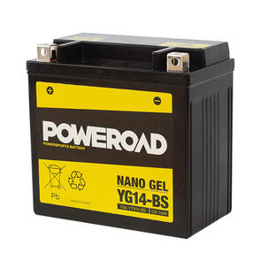 POWEROAD YG14-BS NON-DG NANO GEL BATTERY ALT: YTX14BS