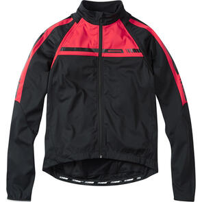 MADISON SPORTIVE SHEILD CONVERTIBLE MENS SOFTSHELL JACKET BLACK/FLAME RED