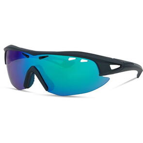 MADISON RECON GLASSES 3 LENS PACK MATT DARK GREY / GREEN MIRROR / AMBER AND CLEAR LENS