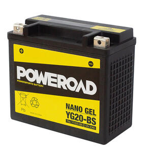 POWEROAD YG20-BS NON-DG NANO GEL BATTERY ALT: YTX20BS