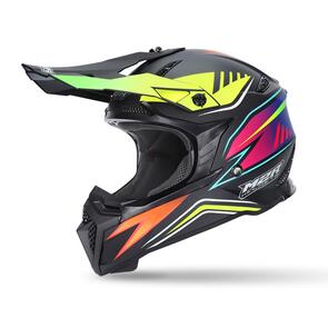 M2R X2.1 YOUTH HYPE PC-7F BLK/ORG/YEL YOUTH MX/OFF-ROAD HELMET
