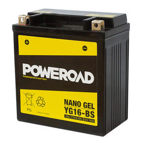 POWEROAD YG16-BS NON-DG NANO GEL BATTERY POWEROAD. ALT: YTX16-BS ^