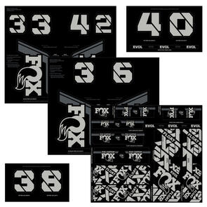 FOX DECAL 2021 AM CUSTOM FORK AND SHOCK KIT - BATTLESHIP GREY