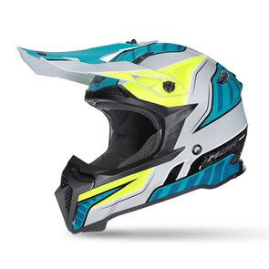 M2R X2.1 TORQUE PC-3 GREY/BLUE/HI-VIS ADULT MX/OFF ROAD HELMET