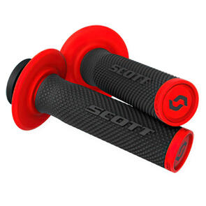 SCOTT GRIPS SX II LOCK ON + CAM SET BLACK/RED