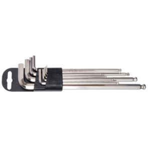 UNIOR 220/3SLPH-US SET OF METRIC BALL END HEXAGON WRENCHES, LONG TYPE ON PLASTIC CLIP