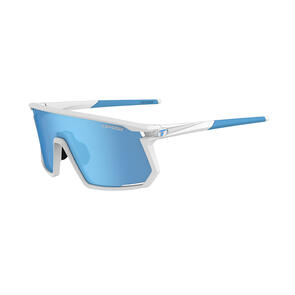 TIFOSI MOAB SUNGLASSES MATTE WHITE, WITH CLARION BLUE, AC RED AND CLEAR LENS